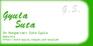 gyula suta business card